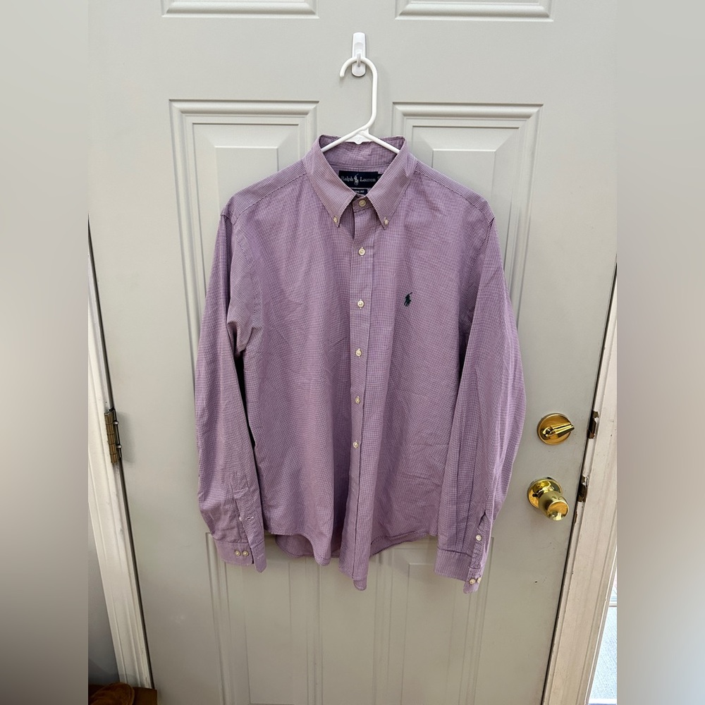 Ralph Lauren Mens Checked Classic Fit Button Down Shirt